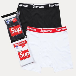 【Knock敲敲選物🔥 現貨 】Supreme Hanes Boxer Briefs內褲 四角內褲 平口褲 黑 白 男女