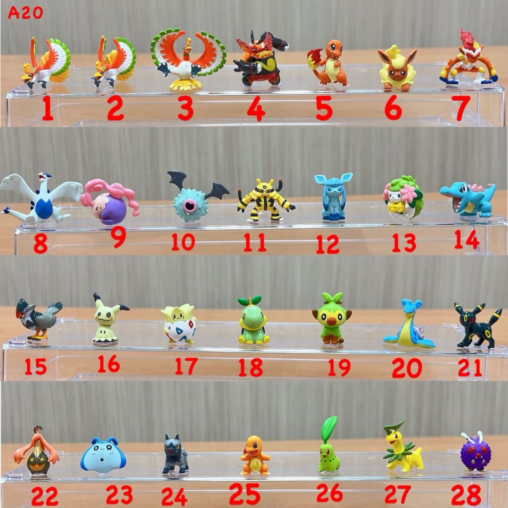 ♋魏玩具 A 20 小型 二手 鳳凰 小火龍 食夢夢 電擊魔獸 迷擬Q 毛球 伊布 乘龍 波克比 神奇寶貝 寶可夢