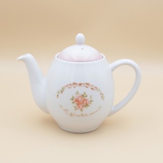 ~~凡爾賽生活精品~~全新日本進口伊曼imane玫瑰花絲帶瓷器造型花茶壺~日本製