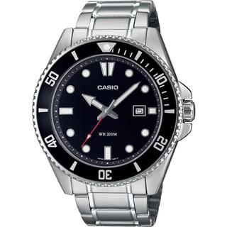 CASIO 卡西歐 運動型潛水指針不鏽鋼石英腕錶 日期顯示 200米防水 夜光 四色 MDV-107D