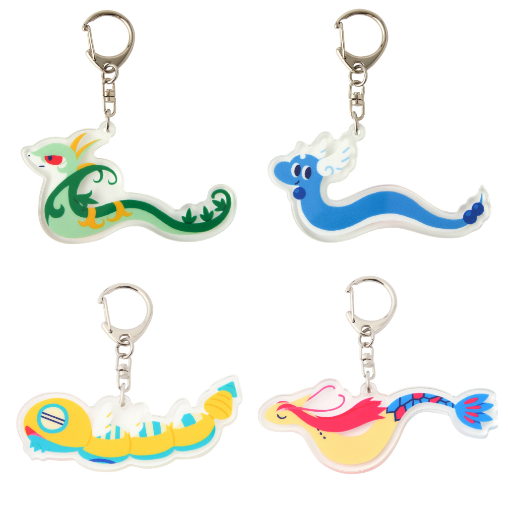 【日本中心限定】現貨 日版 君主蛇 土龍節節 哈克龍 美納斯 壓克力吊飾 長長扭扭 寶可夢中心 吊飾 扣環吊飾