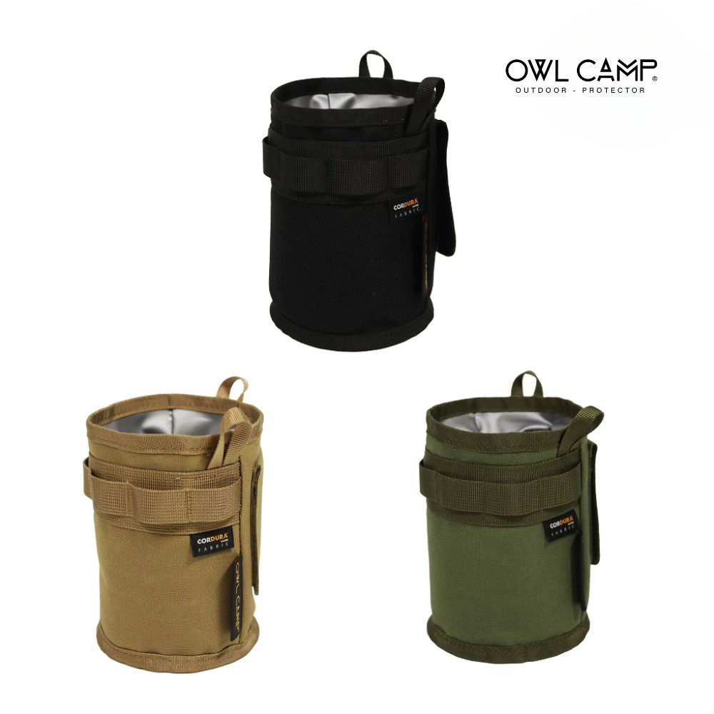 【OWL CAMP】折疊椅掛杯架 黑色/沙色/軍綠色 PEVA保溫保冷 露營杯架 置杯袋 飲料袋 ABC Camping