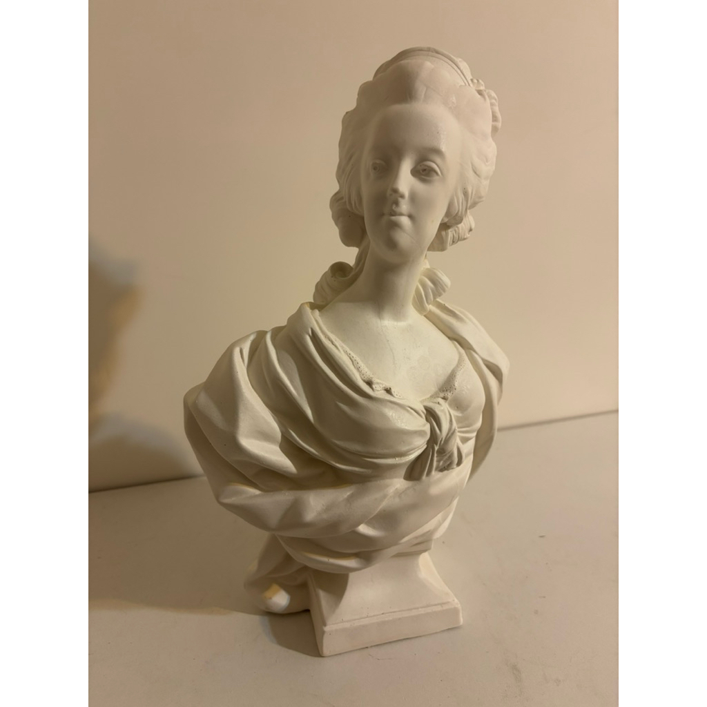 [裝飾品］瑪麗皇后(瑪麗安東尼）半身塑像｜法國凡爾賽購入 稀有