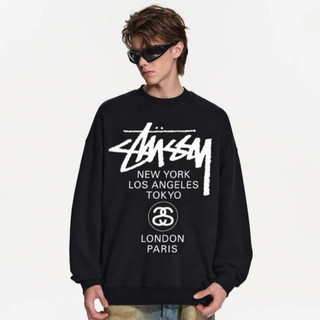多色可選 Stussy World Tour Tee 世界巡迴 美式復古大學T 休閒寬鬆 男女同款 Stussy 大學T