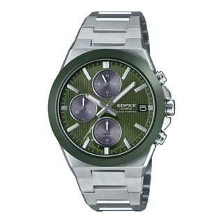 【CASIO 卡西歐】EDIFICE 太陽能電力 個性綠 跑車腕錶 藍寶石玻璃 EFS-S650D-3A 40.9mm