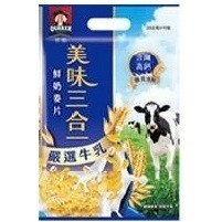 【QUAKER桂格 美味三合一麥片-特濃牛奶 (28gx10包/袋)】
