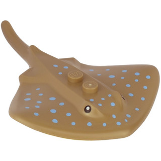 【金磚屋】67337PB01DTN1 LEGO 樂高零件 Dark Tan Manta Ray