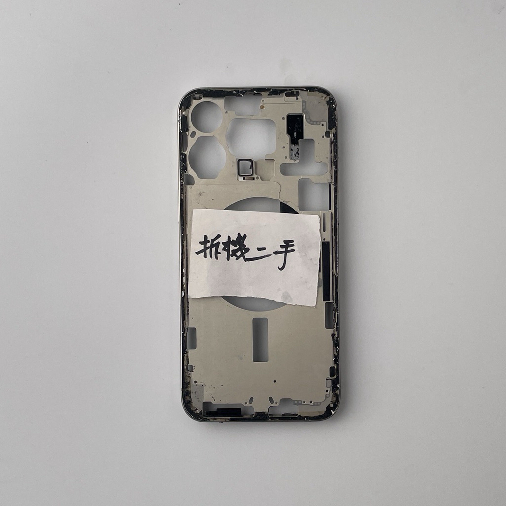 【拆機二手】iPhone 15 Pro Max 白色鈦金屬 (1) 中框 後殼 後蓋總成 背板總成 外殼 維修 背蓋