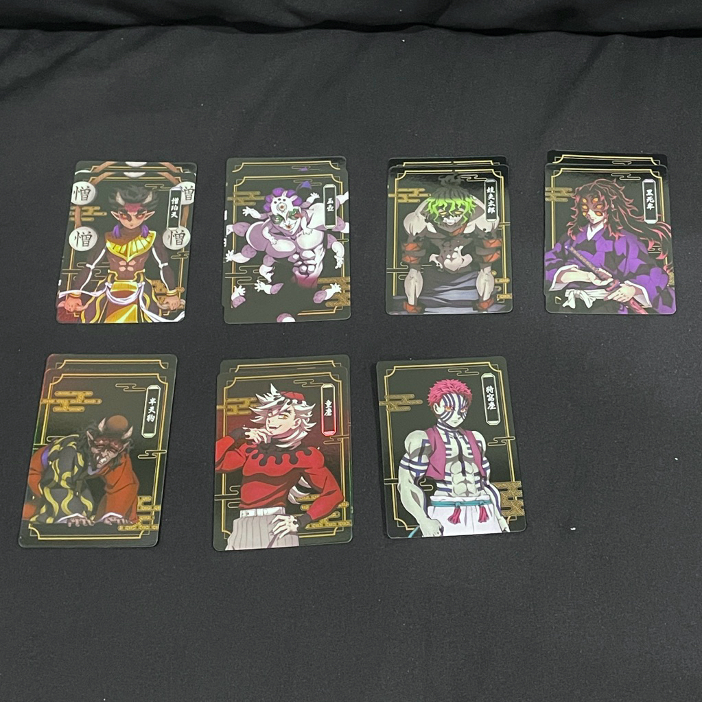 鬼滅之刃 無限城篇 猗窩座 黑死牟 童磨 玉壺 妓夫太郎 半天狗 憎珀天 快閃閃卡小卡卡片