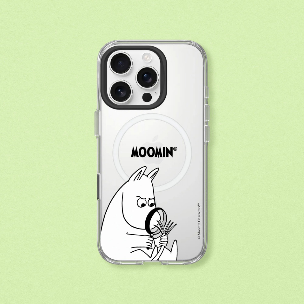 犀牛盾 適用iPhone Clear MagSafe兼容 抗黃化透明防摔磁吸手機殼∣姆明Moomin/頭髮分岔了嗎？