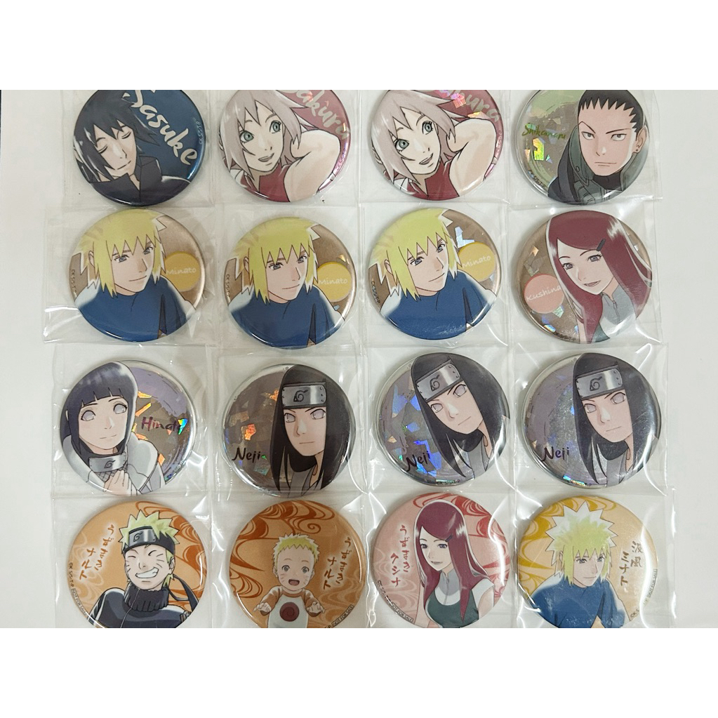 火影忍者 naruto 南家糖徽章 鳴人 佐助 小櫻 水門 玖辛奈 宇智波鼬 我愛羅 寧次 雛田