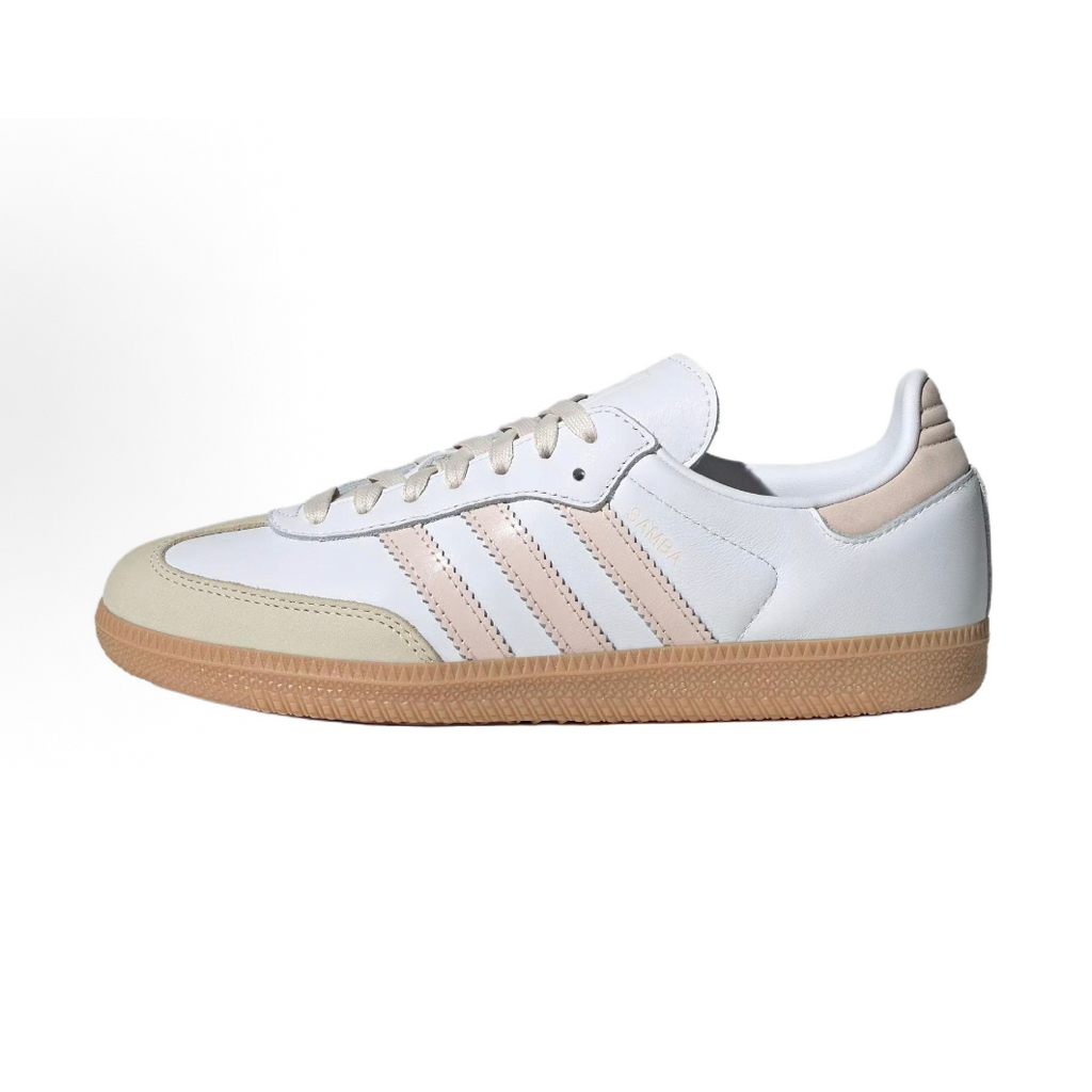 【MXX】Adidas Samba 白 粉紅 復古 滑板 膠底 休閒鞋 德訓鞋 JS1351 女鞋
