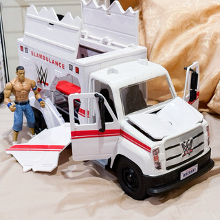 現貨 WWE Wrekkin' Slambulance Vehicle 救護車擔架大戰人偶 摔角人偶 John Cena