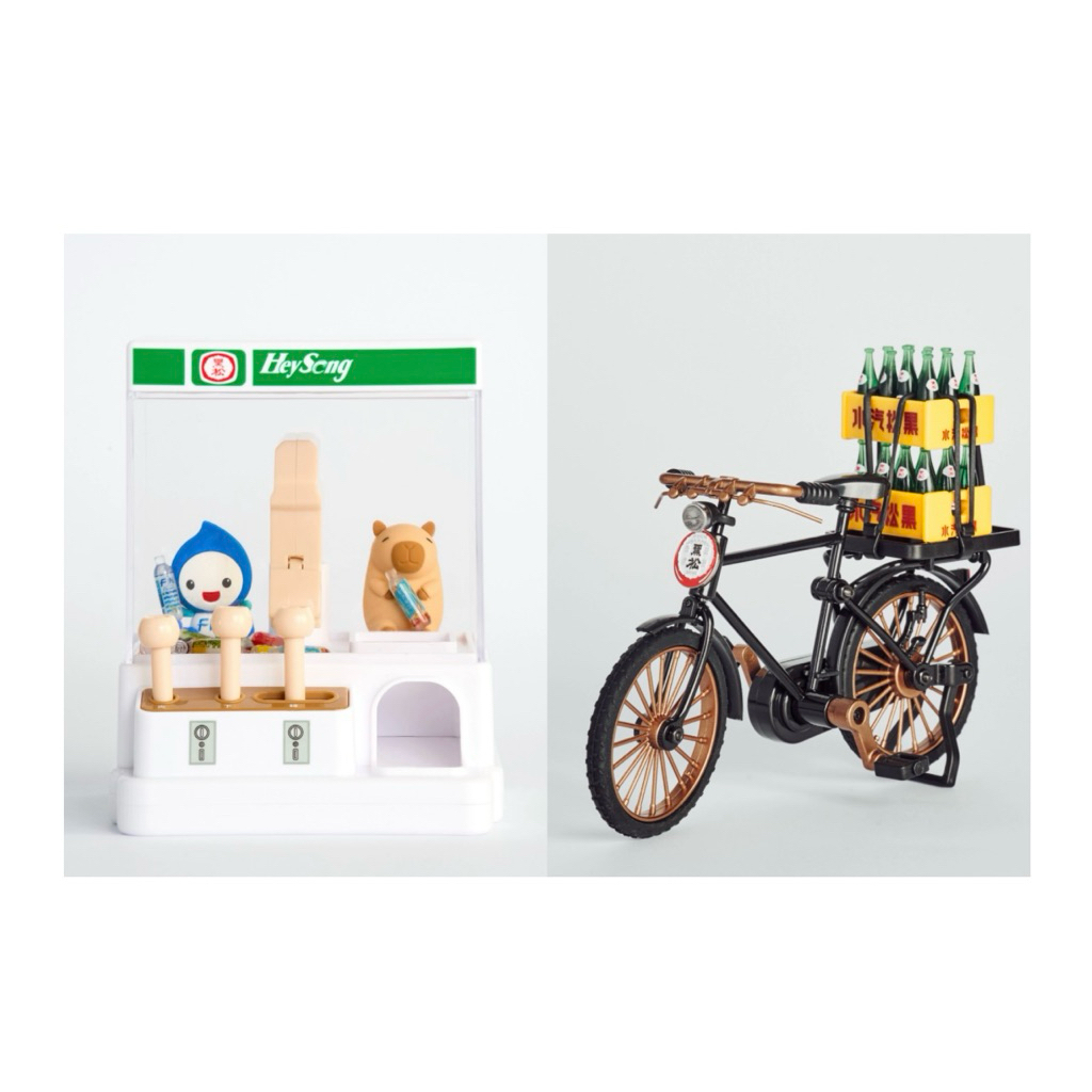 7-11 黑松沙士100週年 黑松沙士復古送貨腳踏車 黑松飲料夾娃娃機