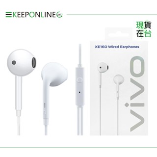 VIVO 原廠 Type-C 半入耳式耳機 一鍵線控 - 白【XE160】盒裝