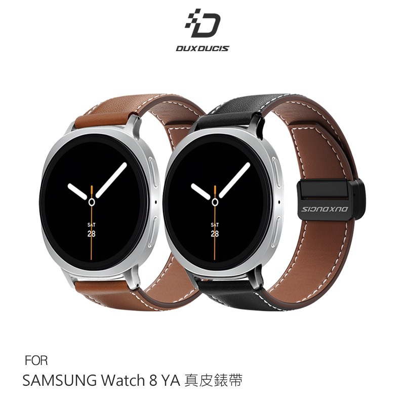 DUX DUCIS SAMSUNG 三星 Galaxy Watch 8 YA 真皮錶帶 手錶帶 表帶 磁扣 小牛皮 防