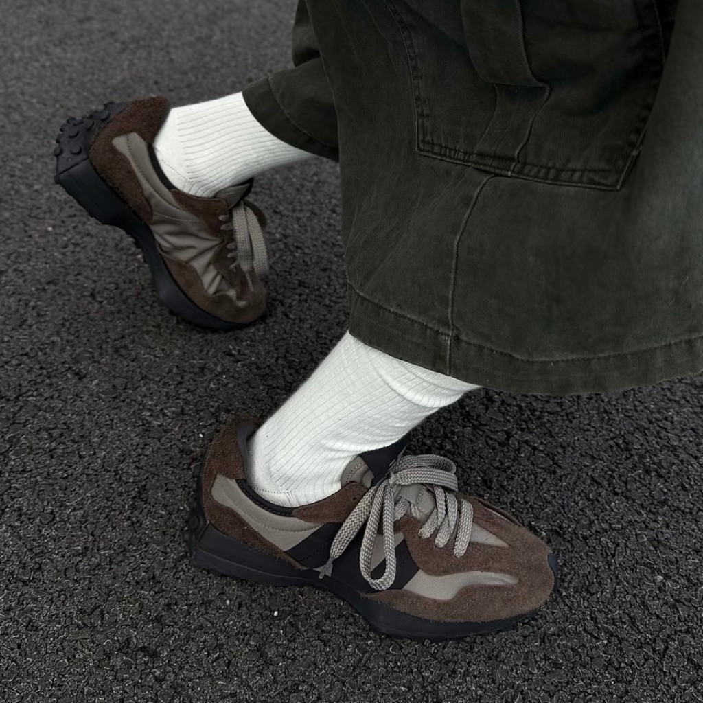-ES- NEW BALANCE 327 NB 黑棕 NB327 棕色 工裝風 NB 大地色 休閒鞋 U327WMSD