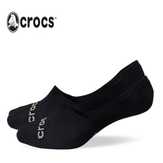 【正版Crocs】素色厚底緩震船襪｜點膠不掉跟/吸濕排汗款 3雙包（黑色/白色）