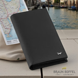 【寧寧精品】台中30年老店 BRAUN BUFFEL 小金牛 至尊系列 黑色真皮長夾 BF363-631-1 男長夾區