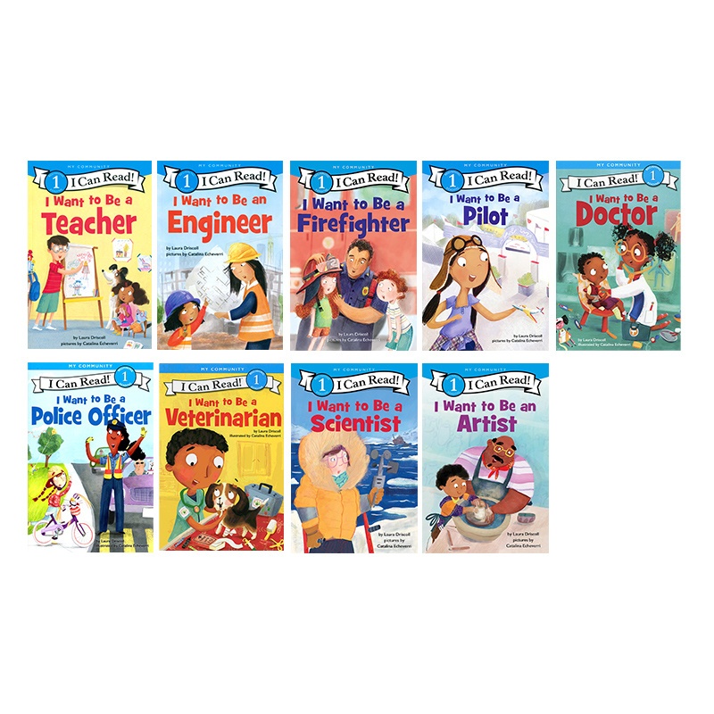 📒商品在台灣📒可點讀有MP3 經典必讀 I can read 夢想職業認知繪本 全9冊 凱迪克紐伯瑞雙獎 英文分級讀本