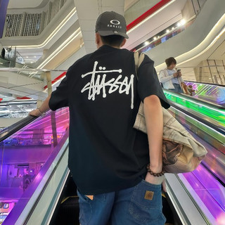 多色可選 Stussy Basic Stussy 前後字母logo 基本款 美式復古短T 圓領T恤 短袖 男女同款