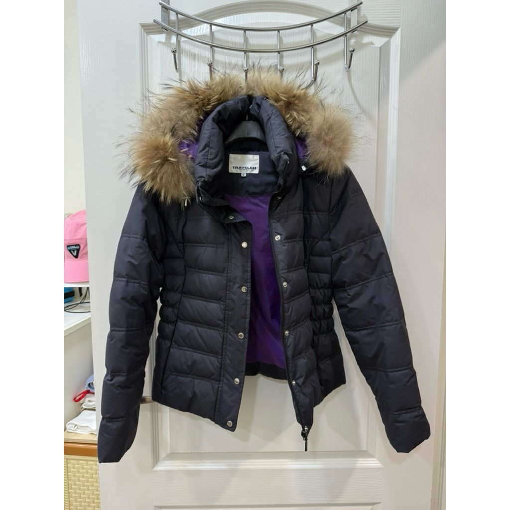 TRAVELER 旅行者修身羽絨外套S號貂毛可以拆二手商品