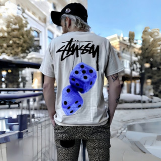 多色可選 Stussy 骰子系列 Fuzzy Dice Tee 毛絨骰子logo 美式復古T恤 男女同款 短T