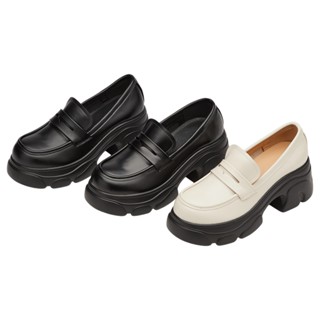 【Grace Gift】樂福鞋 女鞋【休閒紳士輕量運動厚底樂福鞋】3色 35-40號 厚底鞋 通勤鞋 上班 面試