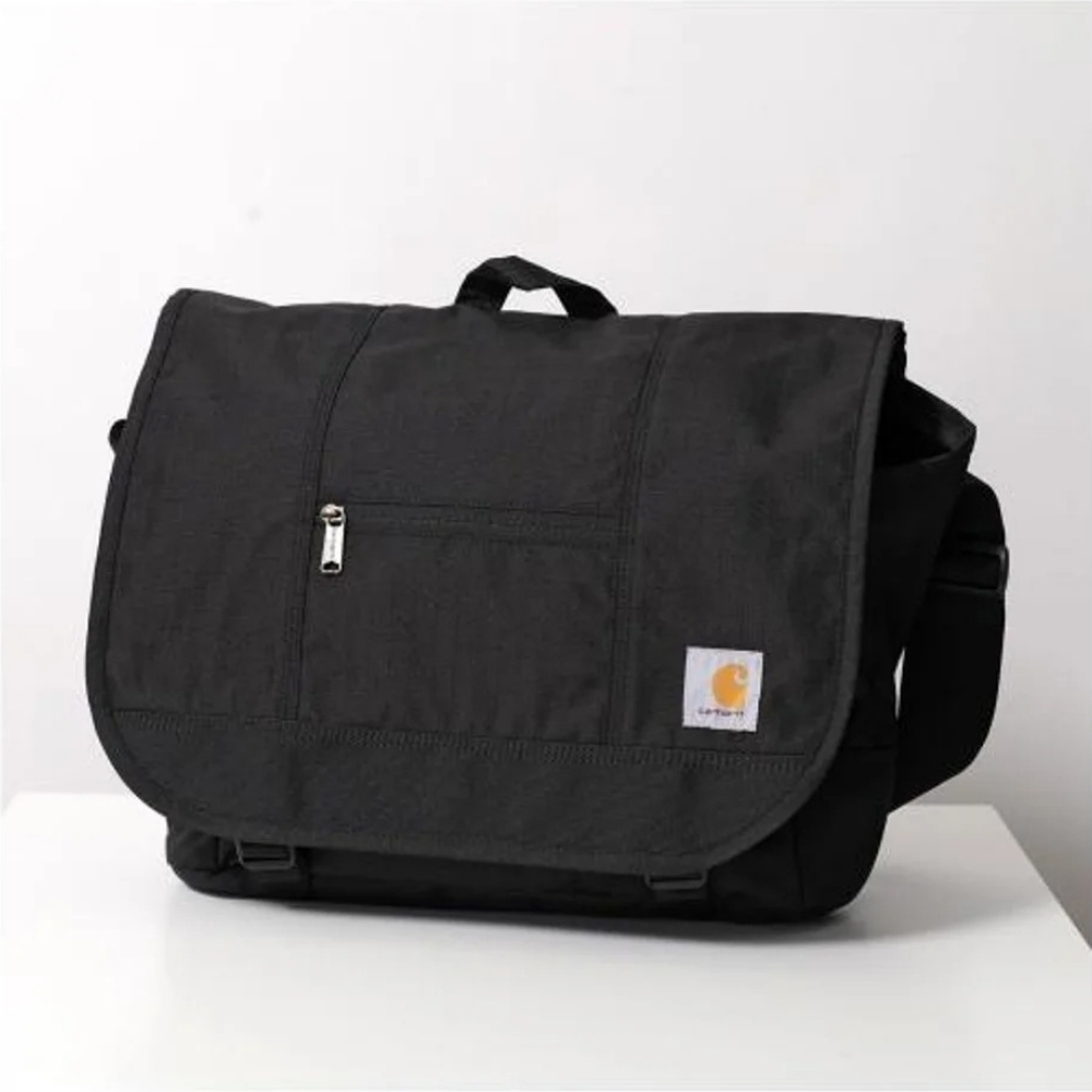 Carhartt卡哈特 美國版抗撕裂郵差包 防水斜背書包 大容量收納耐用側背包 休閒工裝單肩包 後背包 B0000509