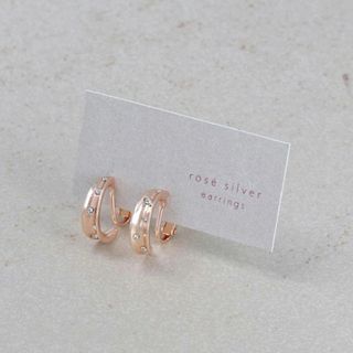 ｜OSEWAYA｜Rose Silver 光耀微弧耳夾 螺旋耳夾 日本飾品