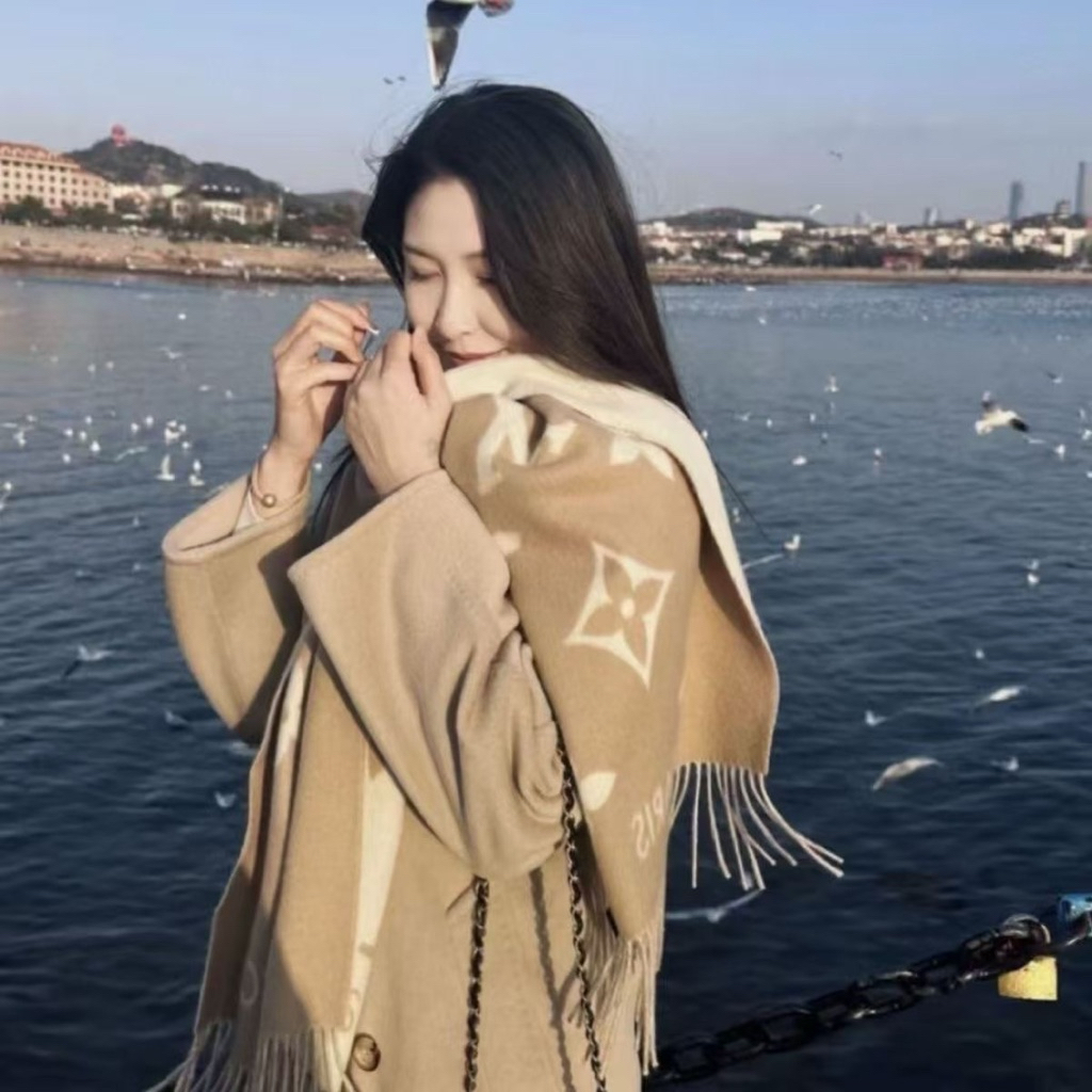 LV兩色｜羊絨圍巾喀什麼米爾圍巾🧣披肩NFC芯片可掃🧹