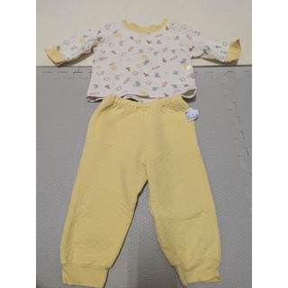 uniqlo薄鋪棉套裝80