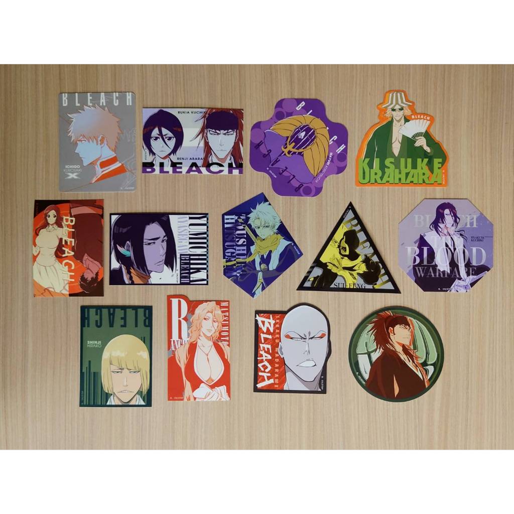 死神 BLEACH 日版 萬代 貼紙 一護 露琪亞 戀次 涅 浦原 織姬 弓親 冬獅郎 碎蜂 白哉 平子 亂菊 一角