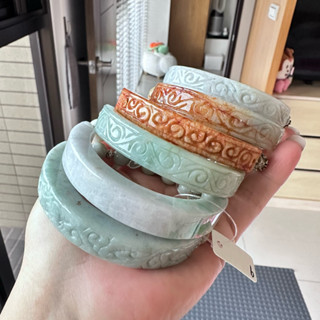 🪻旺小妞🪻天然A貨緬甸翡翠 燒紅翡設計款手環 翡翠半鐲 👉🏻選擇尺寸看商品描述