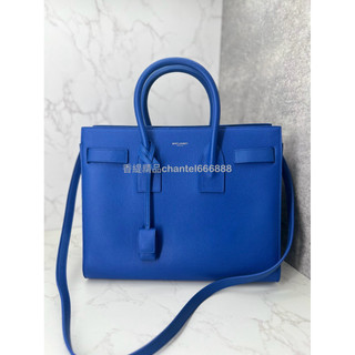 💗香緹國際精品💗 YSL 聖羅蘭 風琴公事包 寶藍色