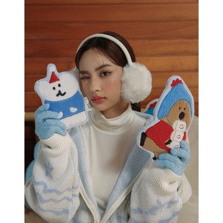 AIR SPACE LADY 【DINOTAENG】絨毛刺繡包 ( QUOKKA款/ BOBO款 )(白/卡其) 現貨
