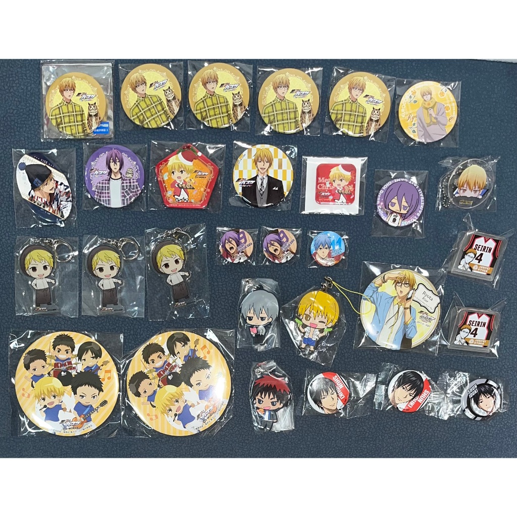 【二手】日版 黑子的藍球 影子籃球員 徽章 別針 壓克力吊飾 軟膠吊飾 小公仔 轉蛋 扭蛋 黃瀨涼太 黑子哲也 日向順平