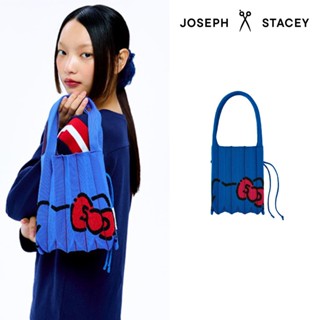 【官方直營】JOSEPH AND STACEY 三麗鷗聯名50週年限定針織百褶包-小-凱蒂貓經典藍