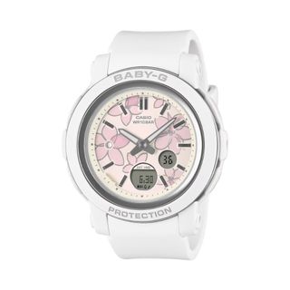 【CASIO 卡西歐】BABY-G 精緻花卉 華麗氣息 優雅白 BGA-290FL-7A 41.5mm