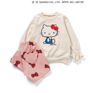 Peacock in jp2025 12月#現貨日本境內限定Hello Kitty女童絨毛長袖居家服80cm100cm