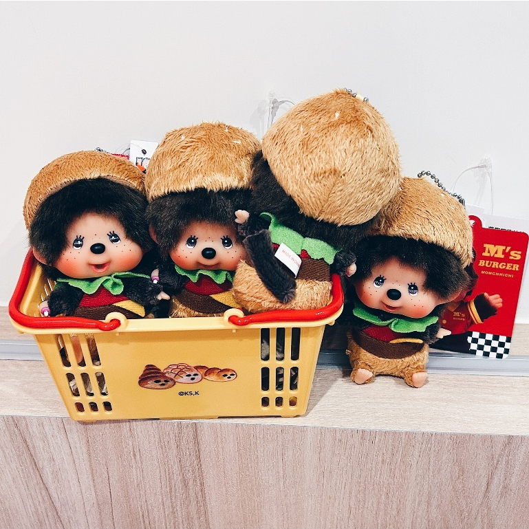 【預購】Monchhichi BURGER系列(重製再販)  漢堡堡 掛件吊飾 娃娃 全新正品 蒙奇奇 代購