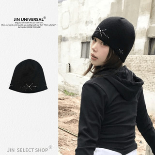 【JIN】現貨! 🇰🇷韓國 Silver Stud Beanie 飾釘 時尚 針織 毛帽