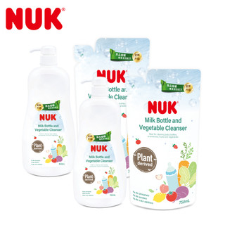 【NUK原廠直營賣場】【德國NUK】植萃奶瓶蔬果清潔液組合950mLx2+750mLx2