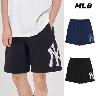 MLB 男女款 運動休閒短褲 MONOGRAM系列 紐約洋基隊 (3ASPM0143-兩款任選)【官方旗艦店】