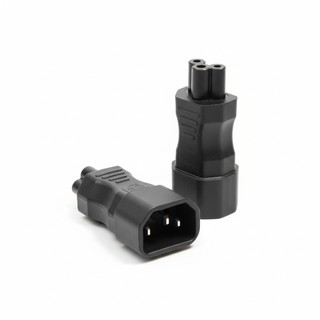 【台灣現貨】品字孔轉接頭 IEC320 C14轉C5 米老鼠/梅花頭 PW-125 筆電電源轉接 3P公轉3P母 高規版