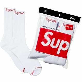【Knock敲敲選物🔥】SUPREME HANES BOX LOGO SOCKS 長襪 襪子 一包4雙 單雙 黑 白