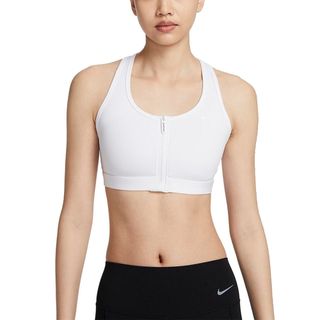NIKE AS W NK DF SWOOSH PDED FZ BRA 女 運動內衣 瑜珈 訓練 白-FN2732100