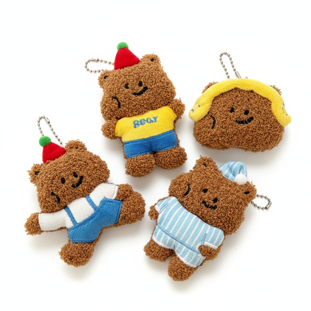 【台灣現貨】可愛小熊家族掛件 療癒公仔 鑰匙圈 韓系掛飾 軟萌熊熊 包包掛件 姊妹好物 畢業禮物 裝飾小物 𝐉𝐝𝐒