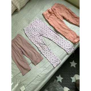 Uniqlo 女童 110cm 童裝 長褲 七分褲 內搭褲 緊身褲 lativ