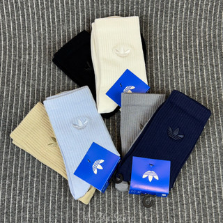 【吉喆】 adidas Originals 2雙入 刺繡 三葉草 小LOGO 薄底 中筒襪 KE0660 KE0661